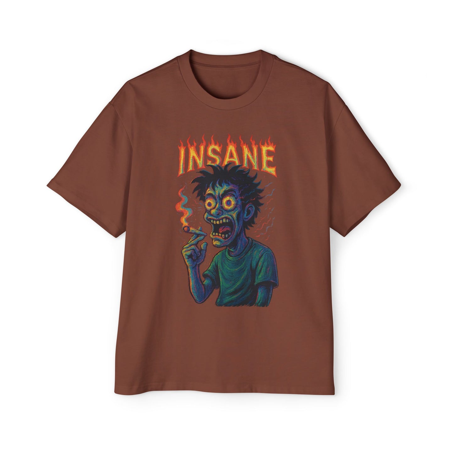 INSANE 420 Smoking Tee – Trippy Psychedelic Streetwear Shirt for Stoners