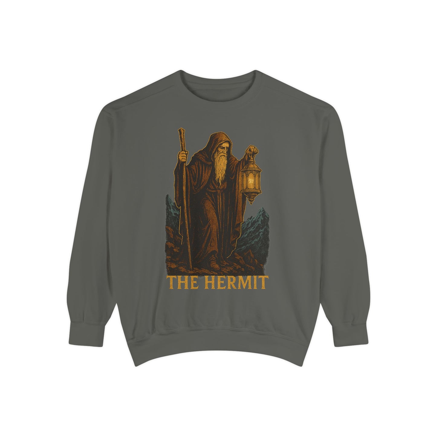 Hermit Graphic Sweatshirt - Cozy Unisex Apparel for Gamers, Witches, and Nature Lovers, Perfect for Halloween, Birthdays, and Everyday Wear