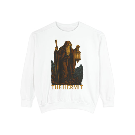 Hermit Graphic Sweatshirt - Cozy Unisex Apparel for Gamers, Witches, and Nature Lovers, Perfect for Halloween, Birthdays, and Everyday Wear