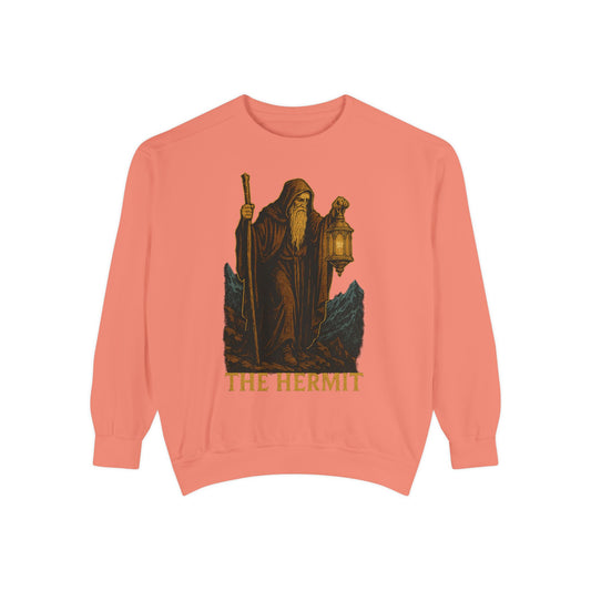 Hermit Graphic Sweatshirt - Cozy Unisex Apparel for Gamers, Witches, and Nature Lovers, Perfect for Halloween, Birthdays, and Everyday Wear